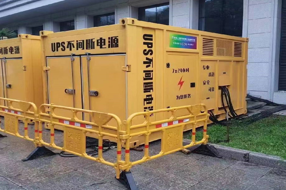 名山发电机租赁施工现场