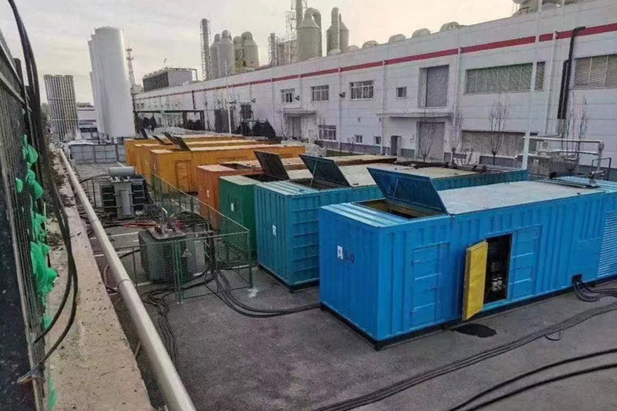 名山发电机租赁施工现场